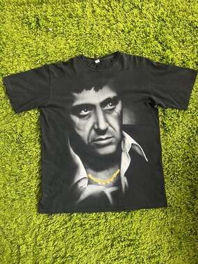 Vintage Scarface Clothing Co Tony Montana Movie Promo T-Shirt XL Black